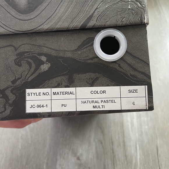 Jeffrey Campbell Glimmer Slide Sandals in Natural Pastel Multi - Picture 13 of 13